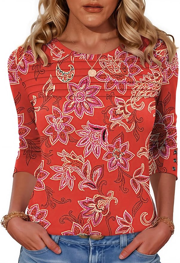 Blouses for Women Dressy Casual Long Sleeve Fall Fashion Tops Trendy Outfits for Work Office Shirts Thicker Clothes