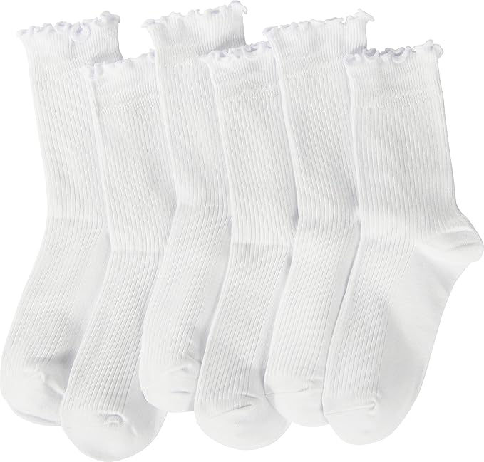 BomKinta Ruffle Socks Women - Turn-Cuff Frilly Sock - Lightweight Cotton Socks