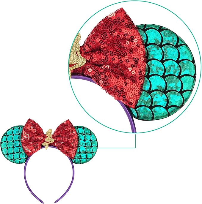 Eisyaa Mouse Ears Bow Headbands
