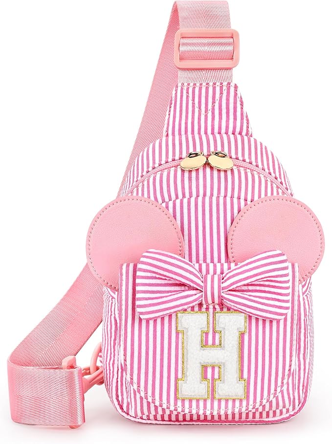 mibasies Initial Sling Bag for Girls, 4 Year Old Girl Birthday Gifts, Letter H