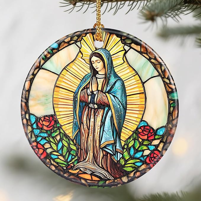 Our Lady of Guadalupe Christmas Ornaments: Christmas Tree Ornaments, Mexican Mom Holiday Decor, Stocking Stuffers, Gift Ideas, Xmas Gifts, and Latin Mom Gifts