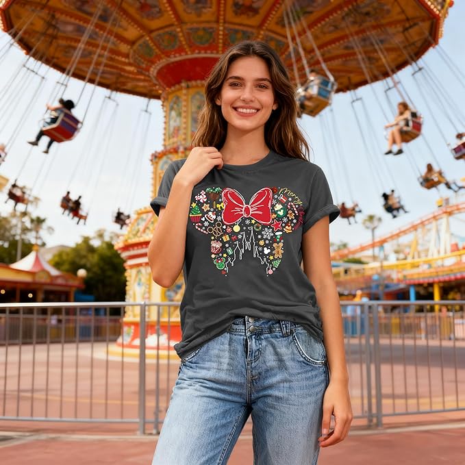 Magical Shirt for Women Magic Kingdom Tshirt Graphic Tee Family Vacation Short Sleeve Tops Summer Casual Tops