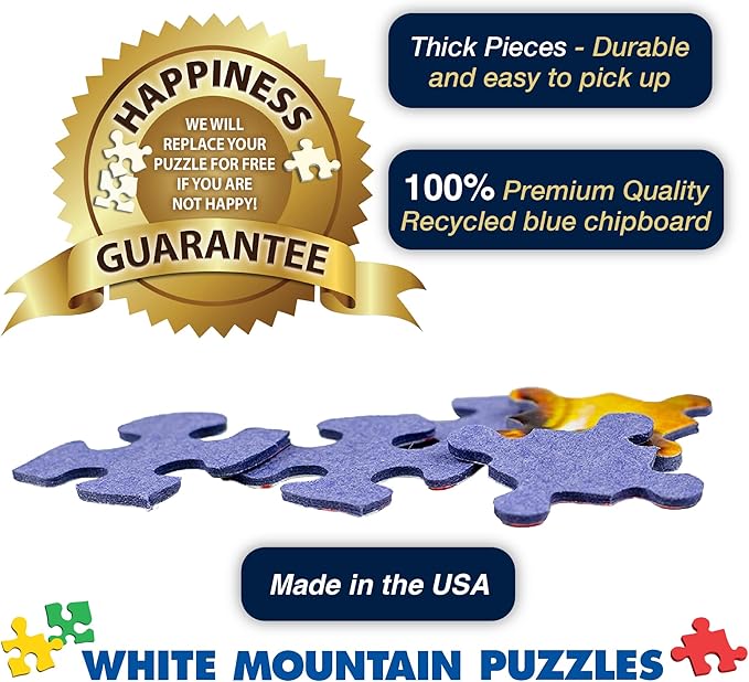 White Mountain 1000 Piece Jigsaw Puzzle Louisiana State Scenic Puzzles with Large Pieces for Adults and Family 24"x30" - Sunset in New Orleans