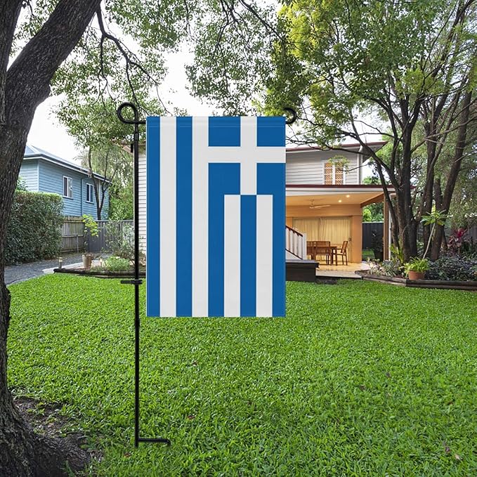 Greece Flag Greek Flag, Small Greek Garden Flags for Yard Patio Porch Independence Day Patriotic Festival Outdoor Decorations