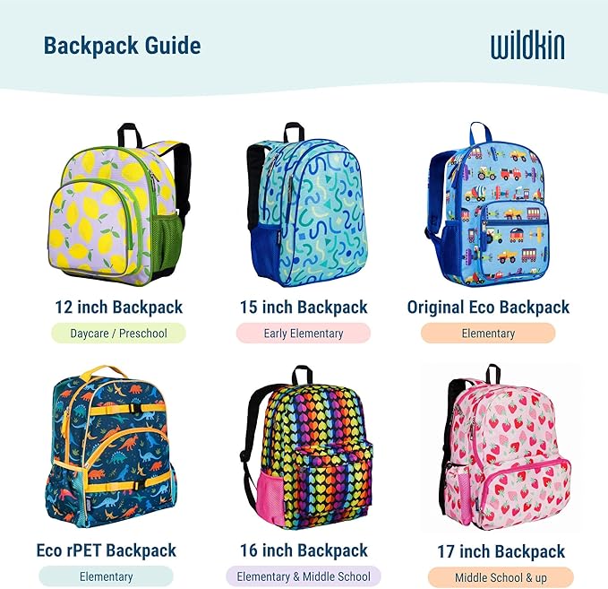 Wildkin 15-inch Kids Backpack – Durable, Padded, Adjustable for School & Travel - Blue Camo