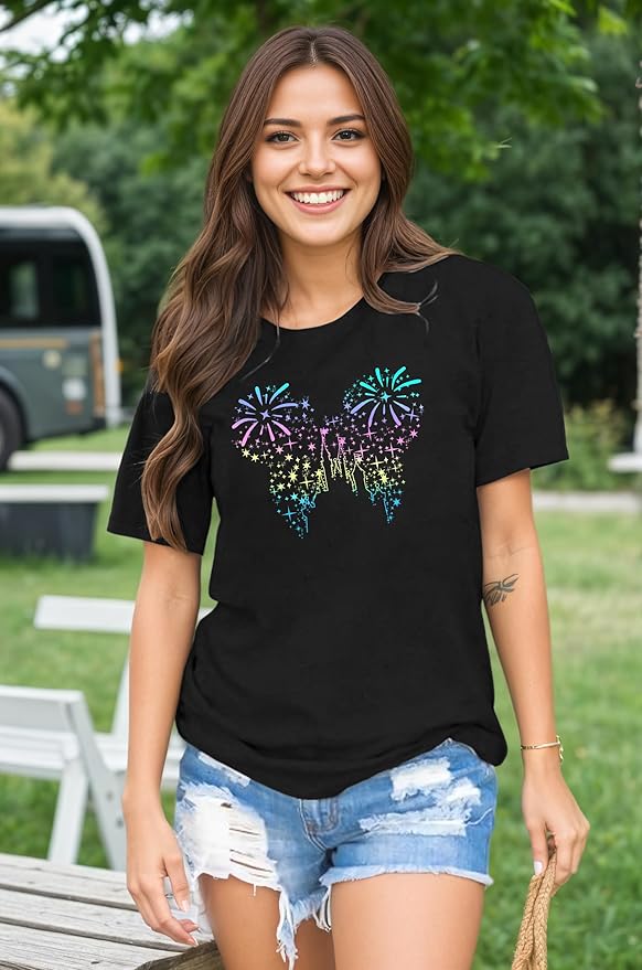 Magical Shirt for Women Magic Kingdom Tshirt Graphic Tee Family Vacation Short Sleeve Tops Summer Casual Tops