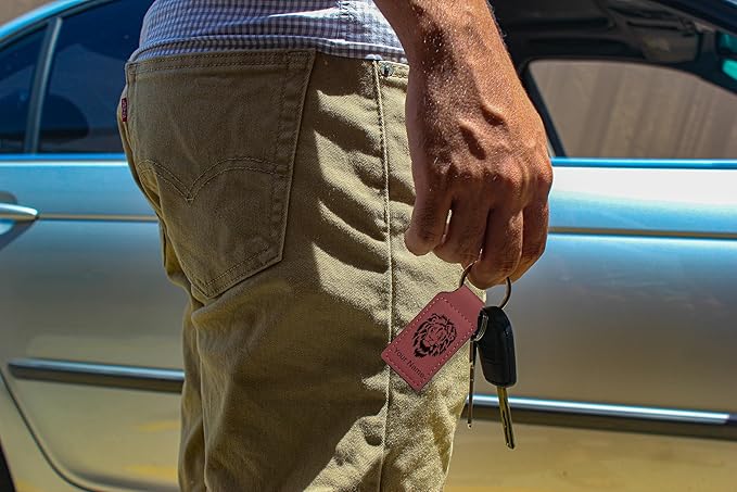 LaserGram Rectangle Keychain, Flag of South Korea, Personalized Engraving Included