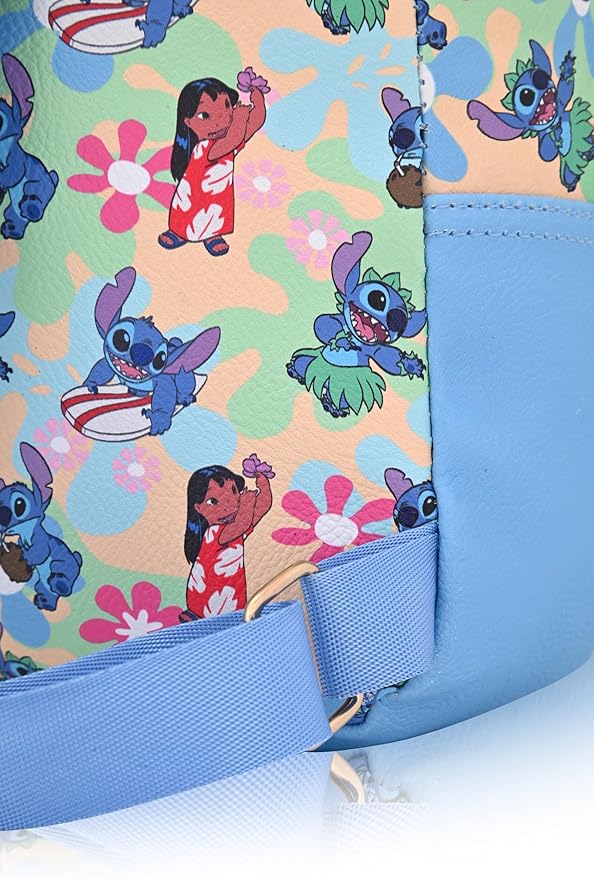Disney Lilo and Stitch Backpack for Women, Men, Boys, Girls, Unisex | Cute PU Leather 10" Stitch Mini Backpack Purse Shoulder Purse | Stitch Bag and Stitch Accessories