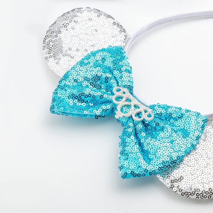 DRESHOW Mouse Ears Bow Headbands Glitter Party Decoration Cosplay Costume for Women