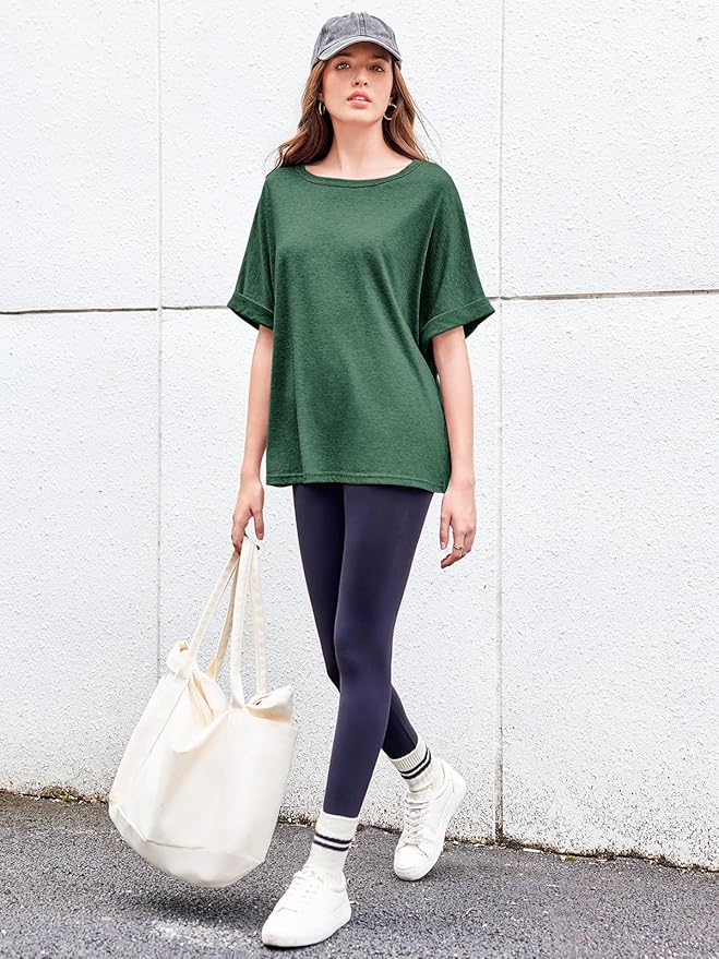 Women Oversized T-Shirt Summer Casual Short Sleeve Loose Tee Tops