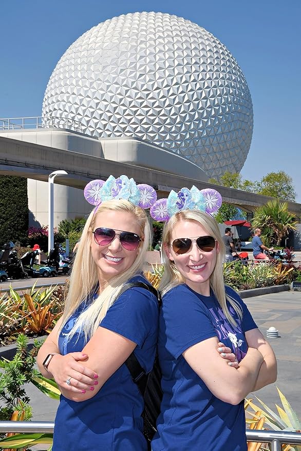 RAZKO Mouse Ears Headband, Elsa Sequin Minnie Ears Headband for Women Girls Hair Accessories, One Size Fits All, 16, Great for Disney Trip, Birthday Party, Halloween, Christmas