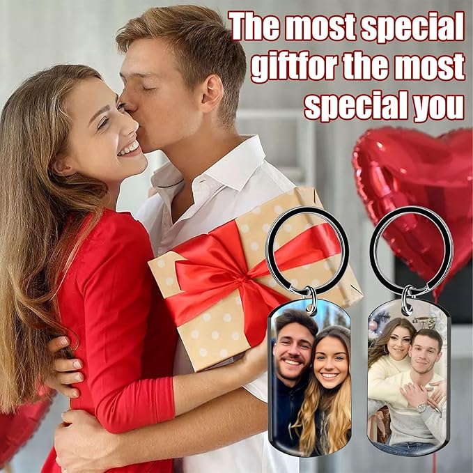 KBPTM Customized Double Sided Keychain - Personalized Engraved Text/Number/Name Keychain, Custom Key chain Gift for Boyfriend