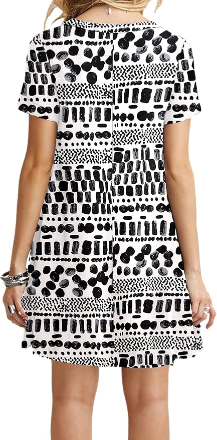 MOLERANI Women's Casual Plain Simple T-Shirt Loose Dress
