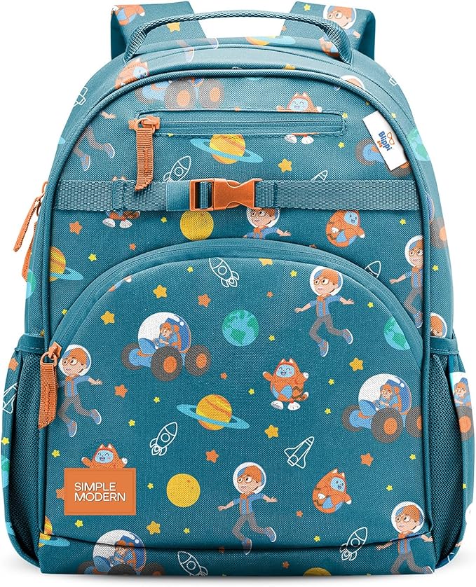 Simple Modern Medium Blippi Toddler Backpack for School Girls and Boys | Kindergarten Elementary Kids Backpack | Fletcher Collection | Kids - 15" tall | Blippi Space