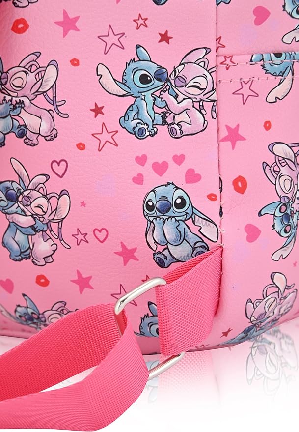 Disney Lilo and Stitch Backpack for Women, Men, Boys, Girls, Unisex | Cute PU Leather 10" Stitch Mini Backpack Purse Shoulder Purse | Stitch Bag and Stitch Accessories