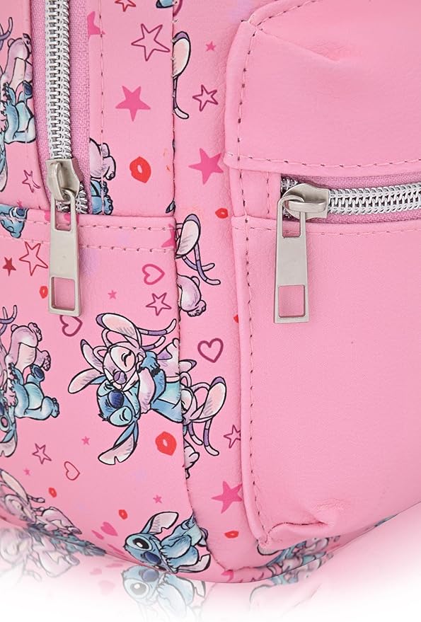 Disney Lilo and Stitch Backpack for Women, Men, Boys, Girls, Unisex | Cute PU Leather 10" Stitch Mini Backpack Purse Shoulder Purse | Stitch Bag and Stitch Accessories