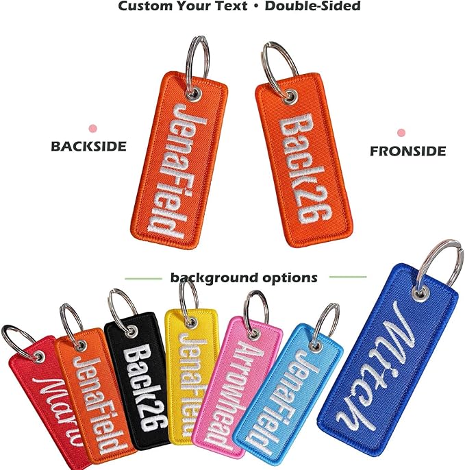 QJS PATCH Customzied Keychain,Personalized Key chain,Key Ring Accessories for Motorcycles,Scooters,Cars and Gifts