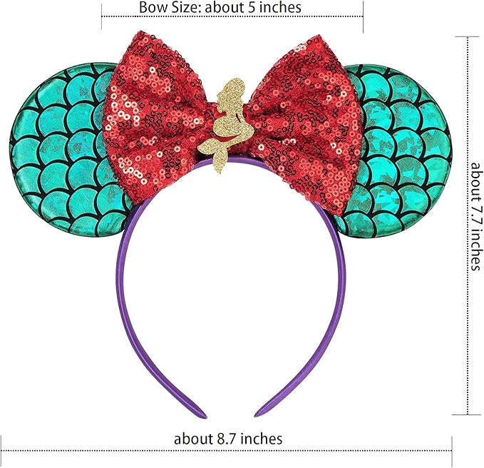 Eisyaa Mouse Ears Bow Headbands