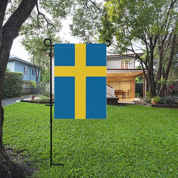 Sweden Flag Swedish Flag, Small Swedish Garden Flags for Yard Patio Porch Independence Day Patriotic Festival Outdoor Decorations