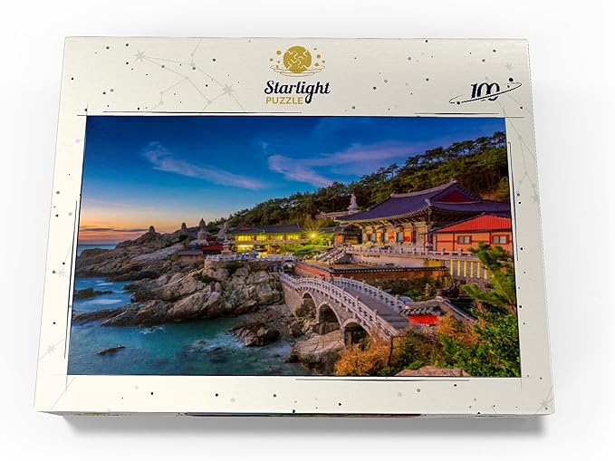 MyPuzzle Beautiful Sunrise Haedong Yongongs Temple Busan Korea - Premium 100 Piece Jigsaw Puzzle for Adults