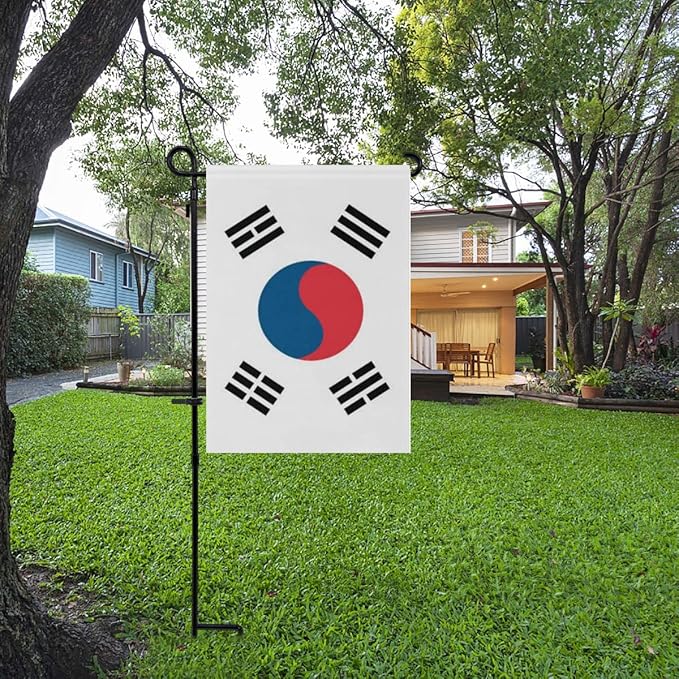 South Korea Flag South Korean Flag, Small South Korean Garden Flags for Yard Patio Porch Independence Day Patriotic Festival Outdoor Decorations