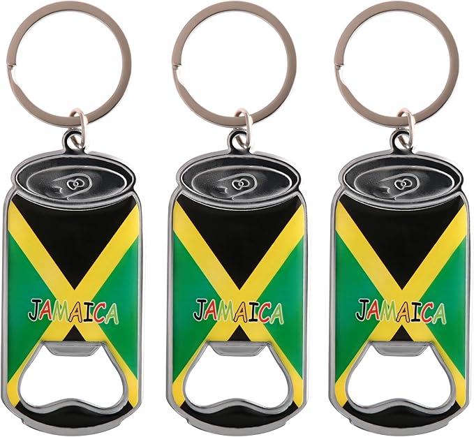 Beer Bottle Opener Keychain - Set of 3 (Jamaica Multicolor)
