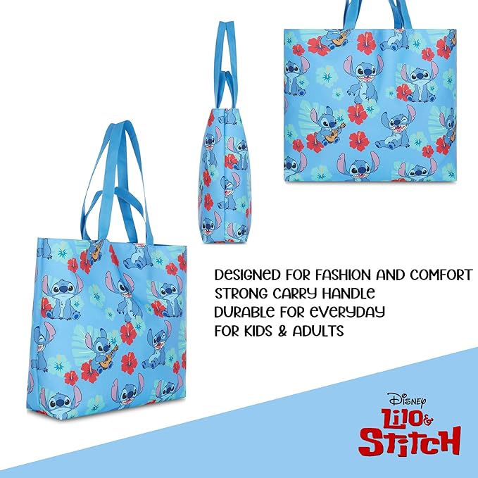 Disney Mickey and Minnie Mouse Canvas Tote bag - Girls, Boys, Teens, Adults - All Over Print Single Handle Tote Handbag
