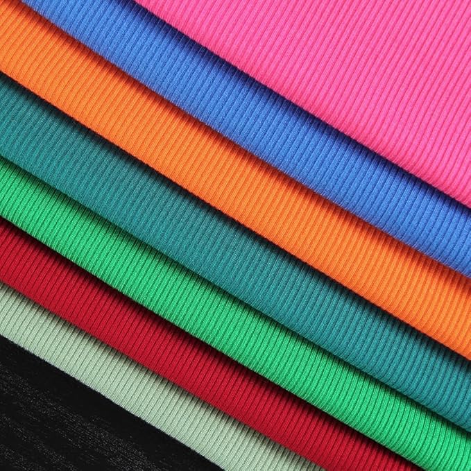 Roselux Womens Long Sleeve Stretch Crewneck Ribbed T-Shirt Fitted Casual Basic Tops