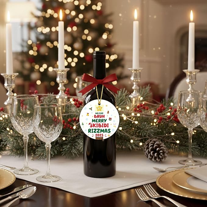67 Funny Christmas Ornament – Meme Teen Slang No Cap Bruh Skibidi Rizzmas 2025 Acrylic Ornament for Teens, Viral Gen Z Holiday Decor, Stocking Stuffer, Secret Santa Gift, Trendy Xmas Meme Collectible