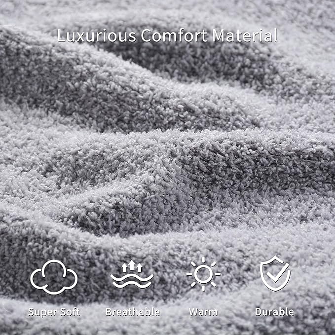 JOOJA Wearable Blanket Super Soft Feather Yarn Blanket Shawl with Pockets Fuzzy Throw Blanket TV Blanket for Adults Teens