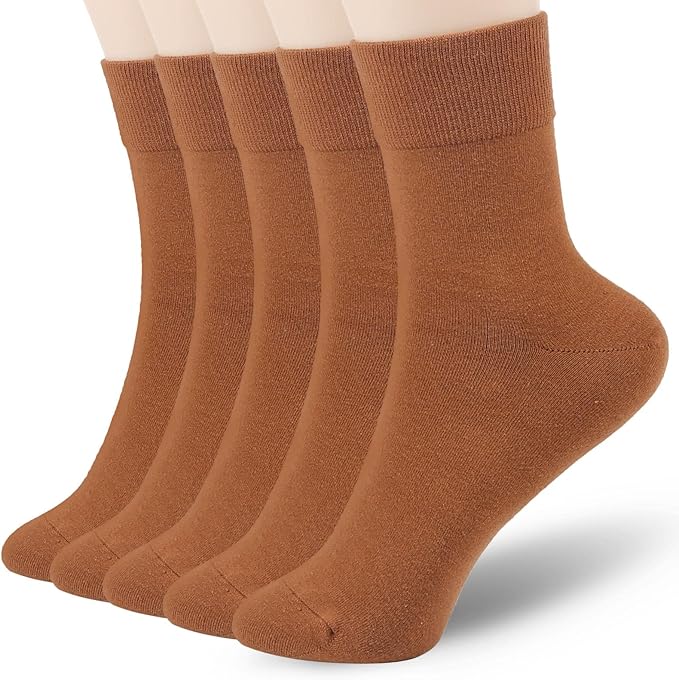 FGZ Women Thin Cotton Socks Soft Cozy Socks Cute Ankle Crew Socks 5 Pairs