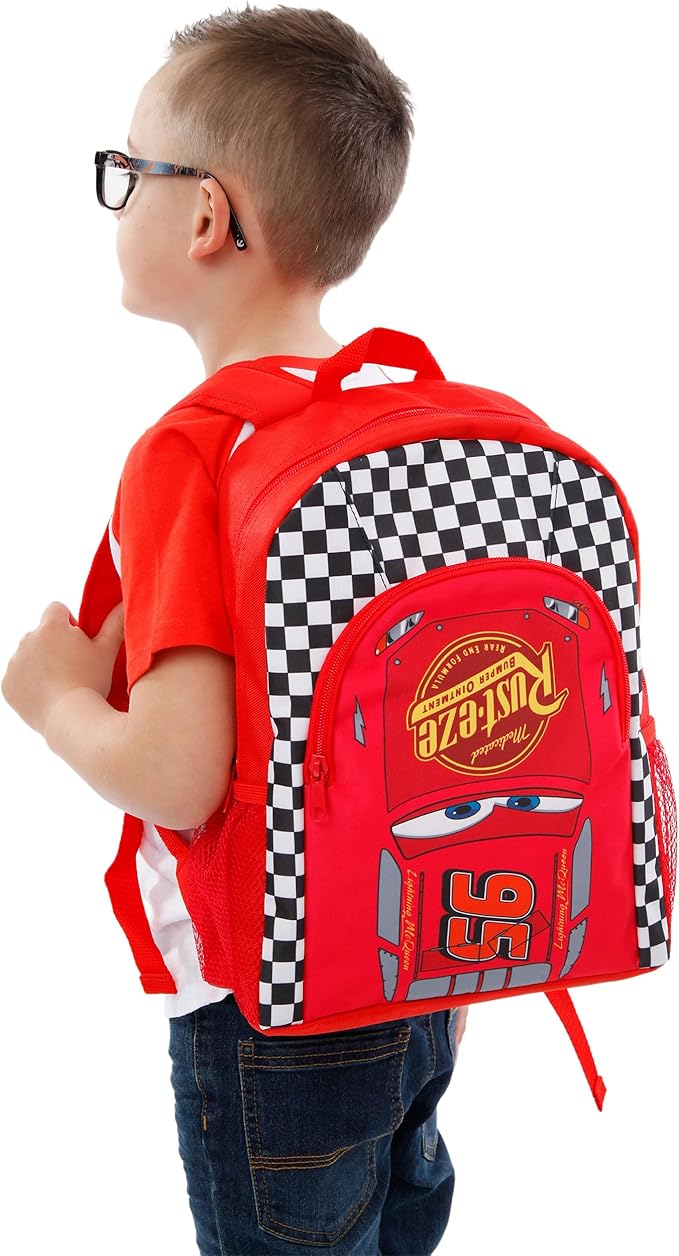 Disney Cars Backpack | Boys Backpacks for School | Lightning McQueen School Bag for Kids
