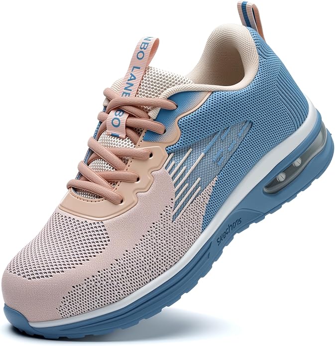 Steel Toe Shoes for Women Lightweight Breathable Safety Work Sneakers Non Slip Puncture Proof Utility Slip On Footwear for Industrial Construction