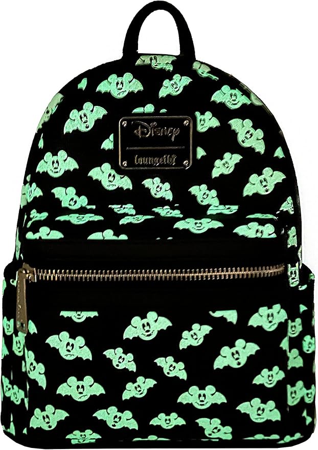 Loungefly Disney Disney Totally Batty Mickey Mouse Bat AOP Mini Backpack Purse