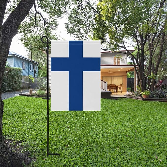 Finland Flag Finnish Flag, Small Finnish Garden Flags for Yard Patio Porch Independence Day Patriotic Festival Outdoor Decorations