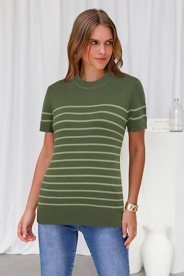 Arach&Cloz Women's Wool Blend Business Casual Essential Fall Layering Pullover Sweaters