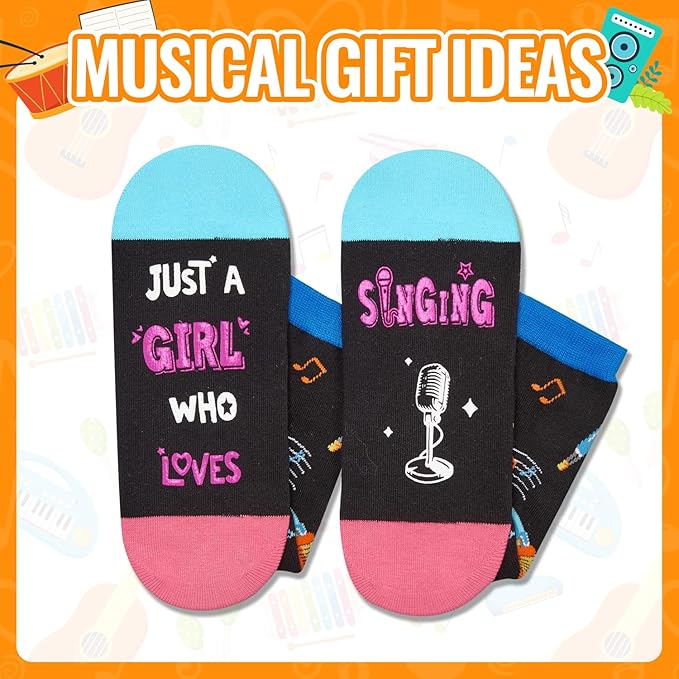 HAPPYPOP Music Gifts for Women - K Pop Singing Socks for Teen Girls Singers Kpop Fans Lovers