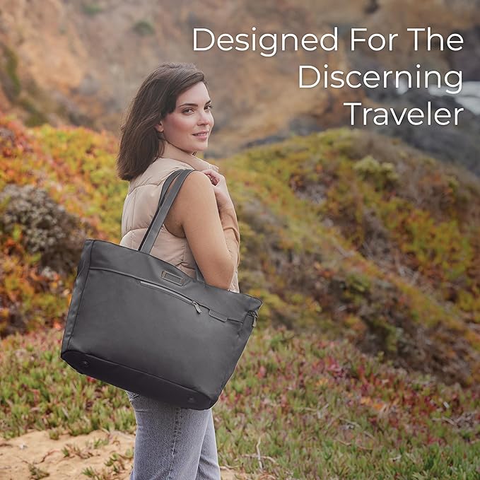 Briggs & Riley Traveler Tote Bag - Nylon Tote Bag for Weekend Travel & Work, Smooth Zipper Closure - Baseline Collection