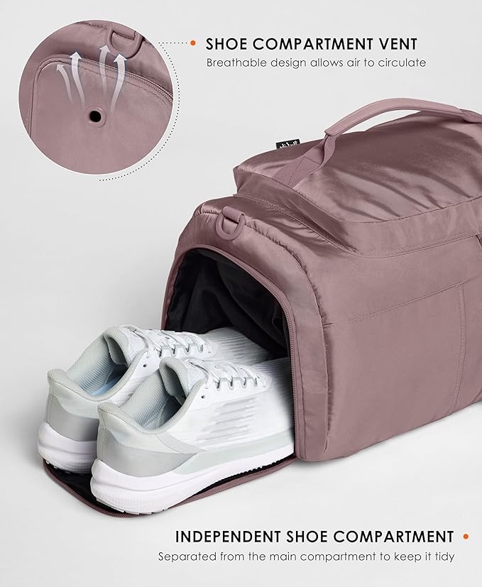 Gym Bag for Women with Shoe Compartment and Wet Pocket Convertible Gym Backpack workout Duffel Bag Multiple Pockets 30L