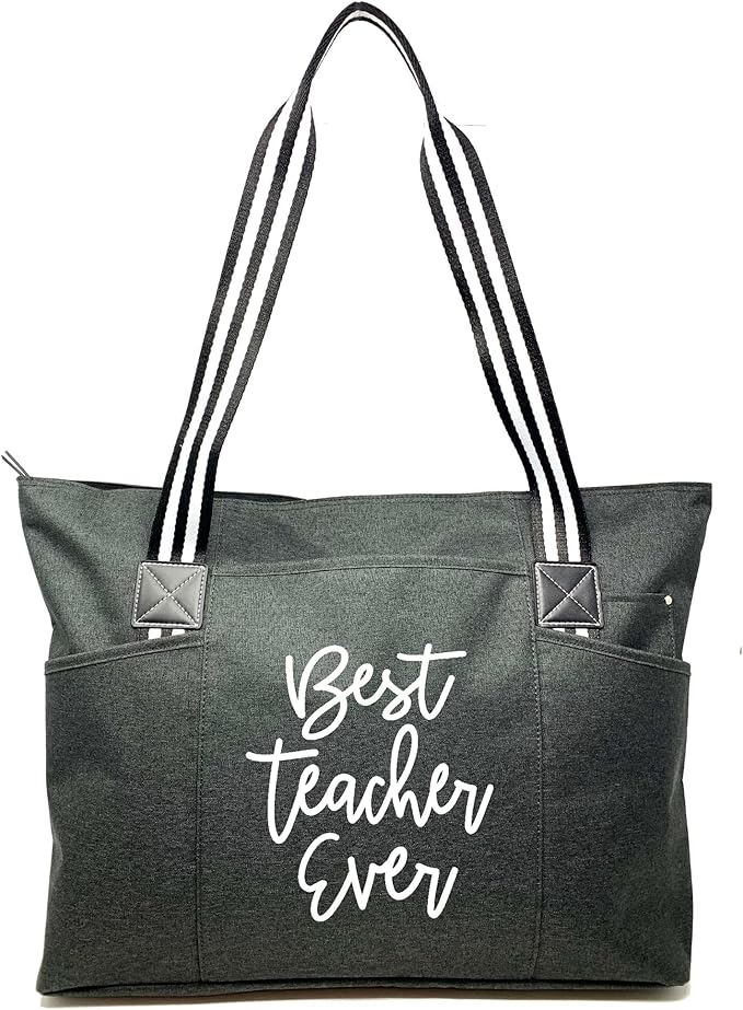 Brooke & Jess Designs Teacher Tote Bag for Work - Teacher Handbag Gifts for Women, Teacher Bag Best Teacher Appreciation Gift