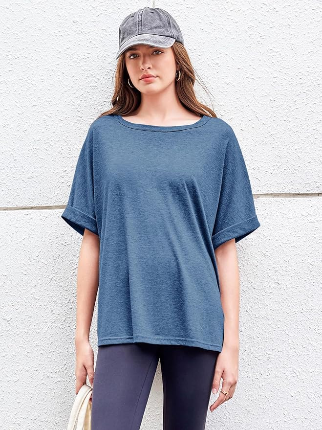 Women Oversized T-Shirt Summer Casual Short Sleeve Loose Tee Tops