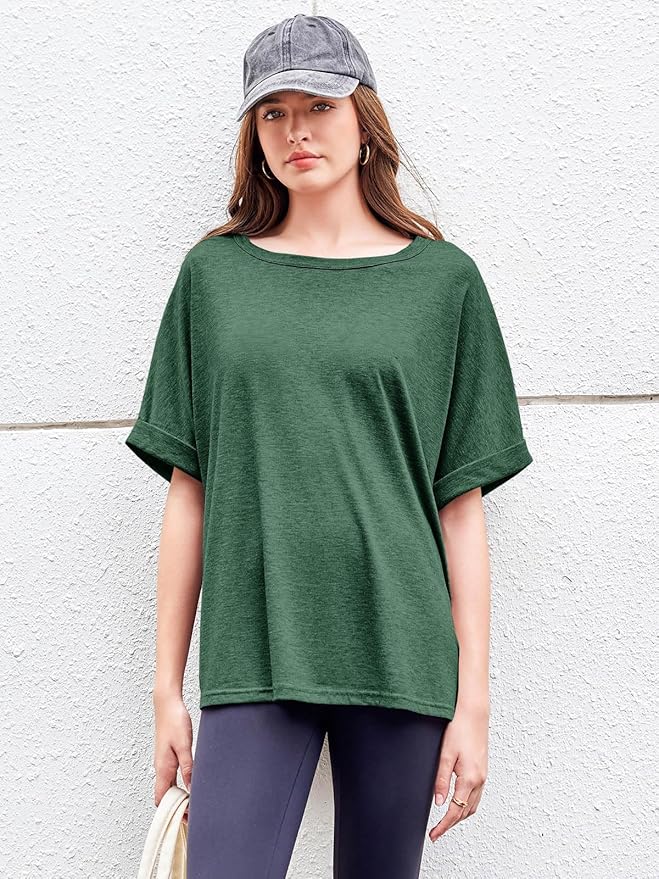 Women Oversized T-Shirt Summer Casual Short Sleeve Loose Tee Tops