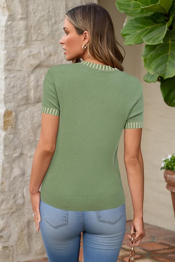 Arach&Cloz Women's Wool Blend Business Casual Essential Fall Layering Pullover Sweaters