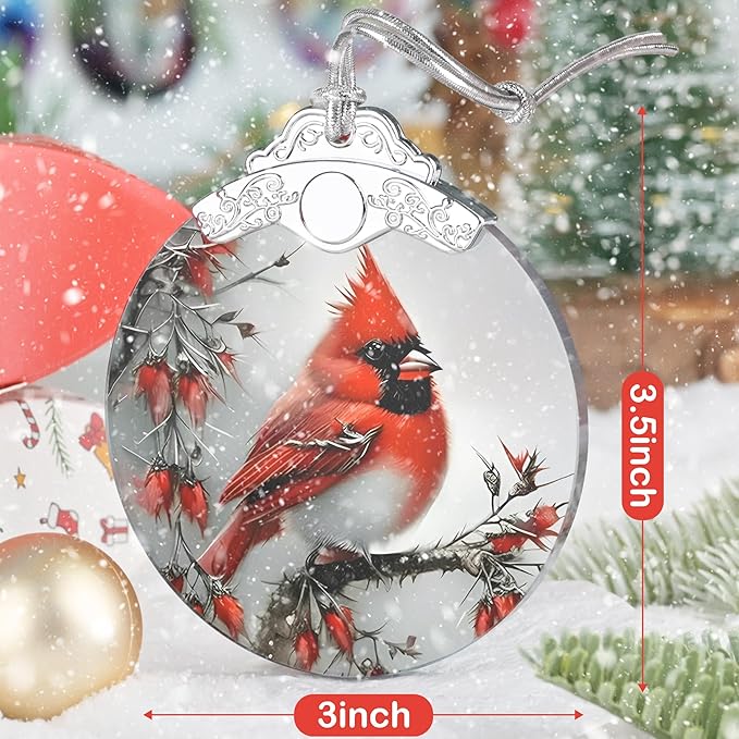 Sympathy Memorial Gifts, 2025 Christmas Ornaments - Sympathy Gifts for Loss of Loved One, Dad, Mom, Son - Bereavement, Remembrance Gift Ideas - Christmas Tree Decoration Stained Glass Ornament