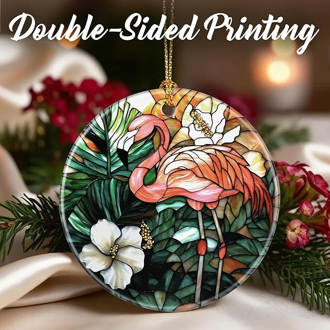 Flamingo Ornaments, Christmas Ornaments: Christmas Tree Decorations, Holiday Decor, Stocking Stuffers, Gift Ideas, Xmas Gift, Flamingo Lover Gifts & Gifts for Her