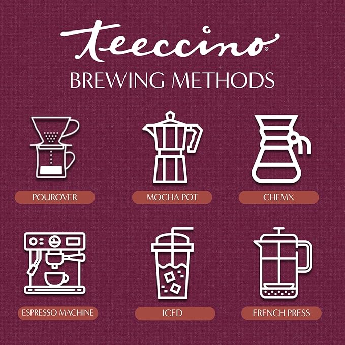 Teeccino Vanilla Nut Chicory Coffee Alternative, 1.1 Pound - Ground Herbal Coffee That’s Prebiotic, Caffeine Free & Acid Free, Medium Roast