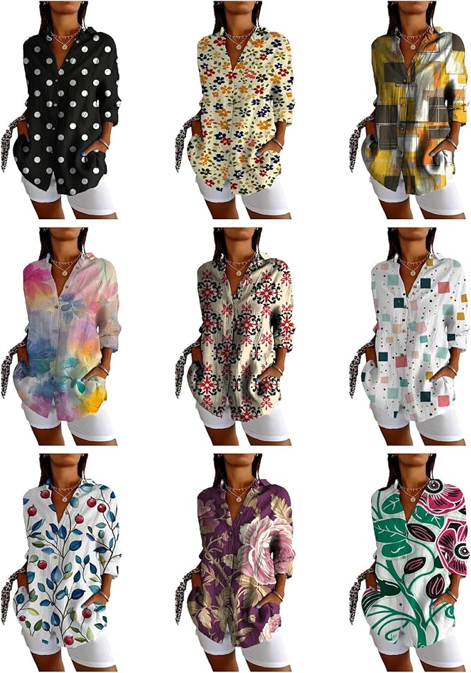 Fashion Summer Shirts V Neck Japanese Art Vintage Floral Graphic Button Down Trendy Hawaiian Holiday Outfits