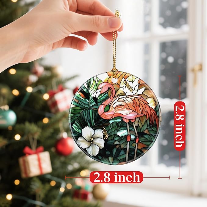Flamingo Ornaments, Christmas Ornaments: Christmas Tree Decorations, Holiday Decor, Stocking Stuffers, Gift Ideas, Xmas Gift, Flamingo Lover Gifts & Gifts for Her