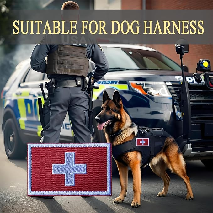 EmWoot 2PCS Swiss Flag Patch Embroidered Morale Patch Military Tactical Patches Hook and Loop(01)