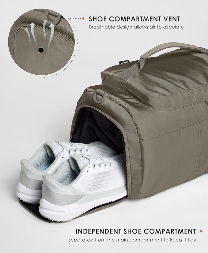 Gym Bag for Women with Shoe Compartment and Wet Pocket Convertible Gym Backpack workout Duffel Bag Multiple Pockets 30L